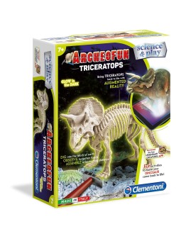 Clementoni Scienza Gioco Archeofun Triceratops Luccica nel Buio