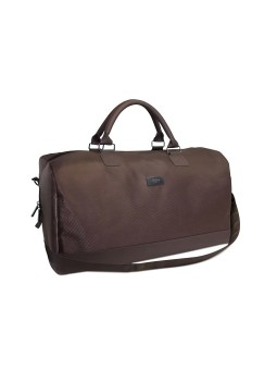 Hugo Boss Borsone in Pelle Sintetica Borsa da Weekend Marrone