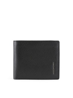 Piquadro Portafoglio in Pelle con Tasca Portamonete con Zip
