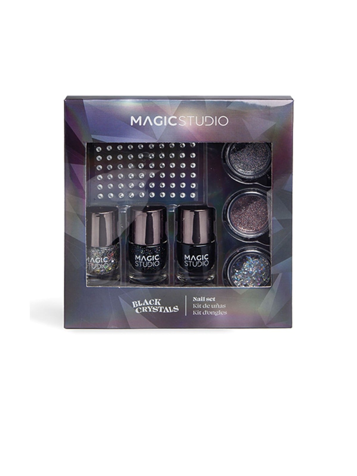 Magic Studio CRISTALLI NERI LOTTO DI UNGHIE 7 unit donna