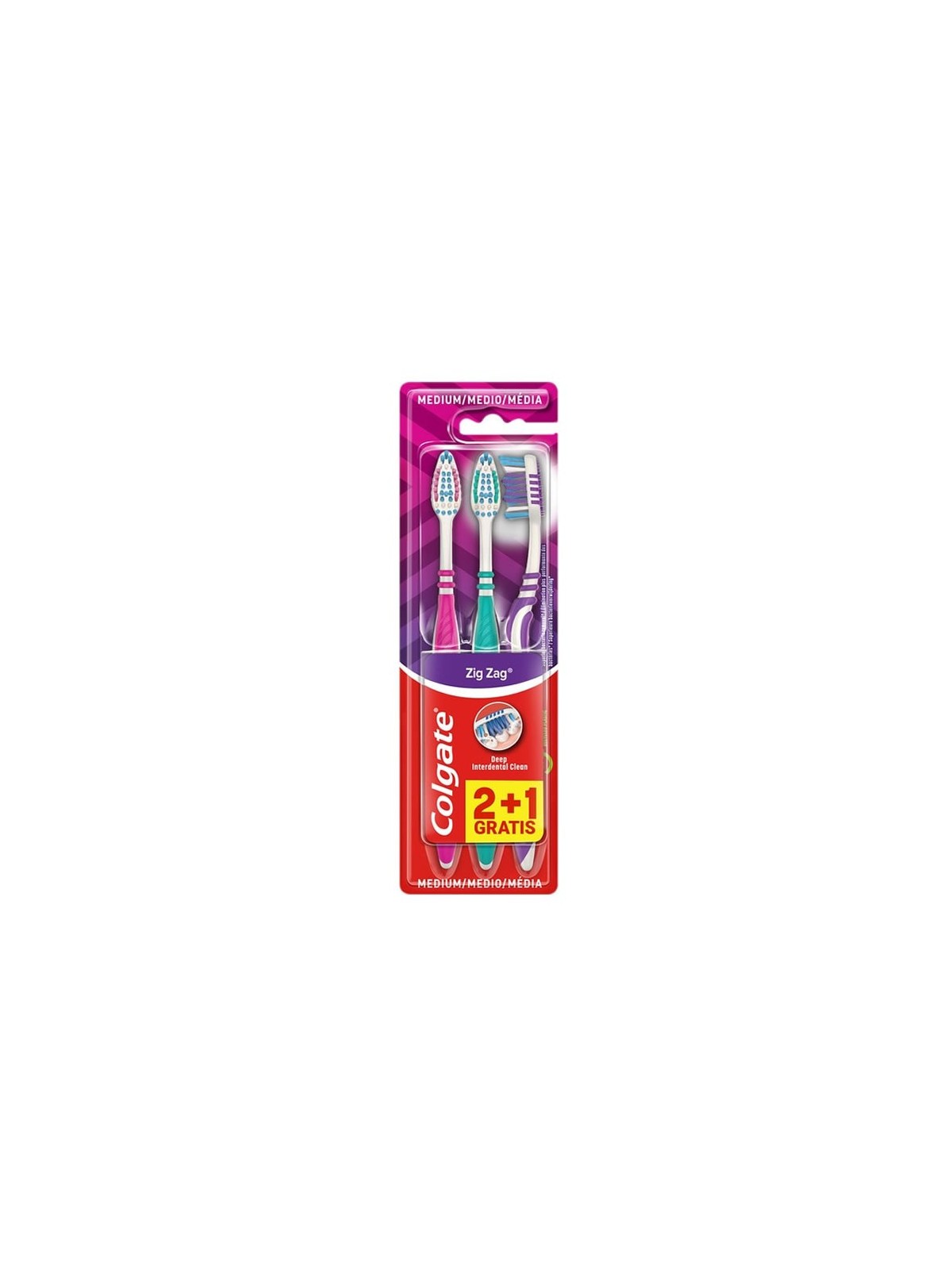 Colgate ZIG ZAG Spazzolino da Denti Medium 3 Unit Unisex