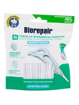 Biorepair Filo interdentale monouso antibatterico Filo