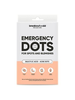 Breakout+aid Cerotti per l'acne con acido salicilico Emergency Dots 72 pezzi unisex Breakout+aid www.essenzetotalstyle.com 