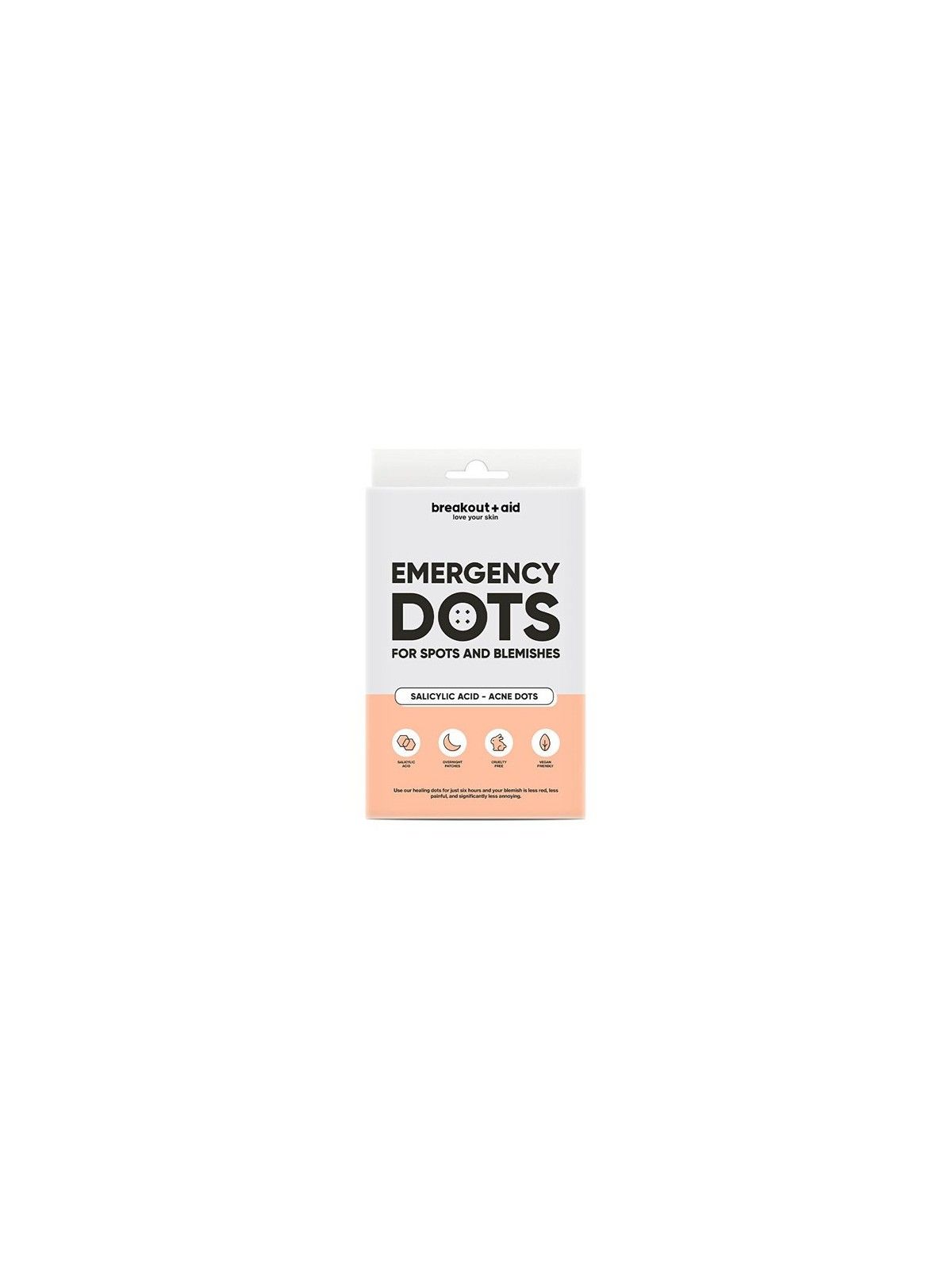 Breakout+aid Cerotti per l'acne con acido salicilico Emergency Dots 72 pezzi unisex Breakout+aid www.essenzetotalstyle.com 