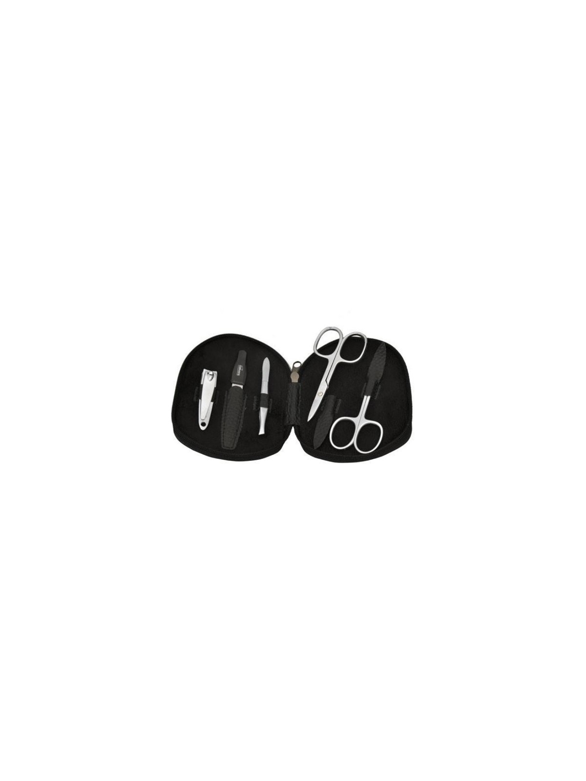 DuKaS PL112 Solingen Manicure da uomo in vera pelle nera uomo