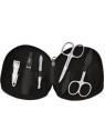 DuKaS PL112 Solingen Manicure da uomo in vera pelle nera uomo