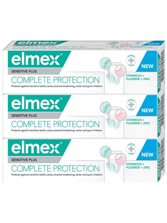 Elmex Dentifricio Tripack protezione completa Sensitive Plus