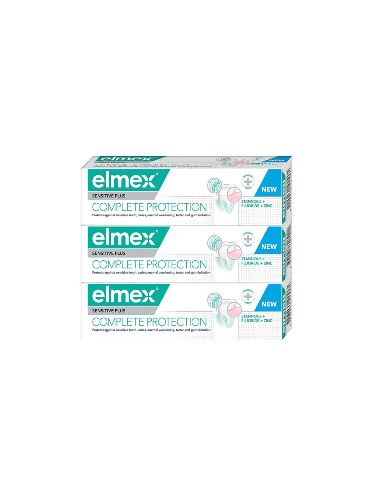 Elmex Dentifricio Tripack protezione completa Sensitive Plus