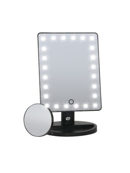 RioBeauty Specchio cosmetico dimmerabile touch a 24 LED donna
