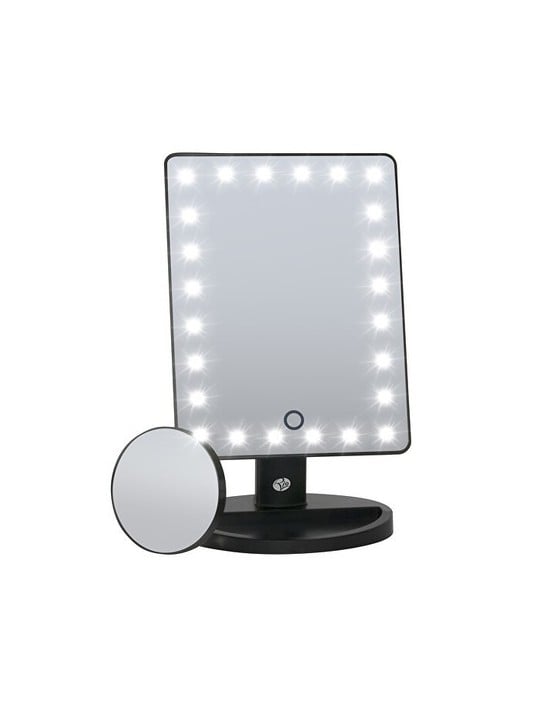 RioBeauty Specchio cosmetico dimmerabile touch a 24 LED donna