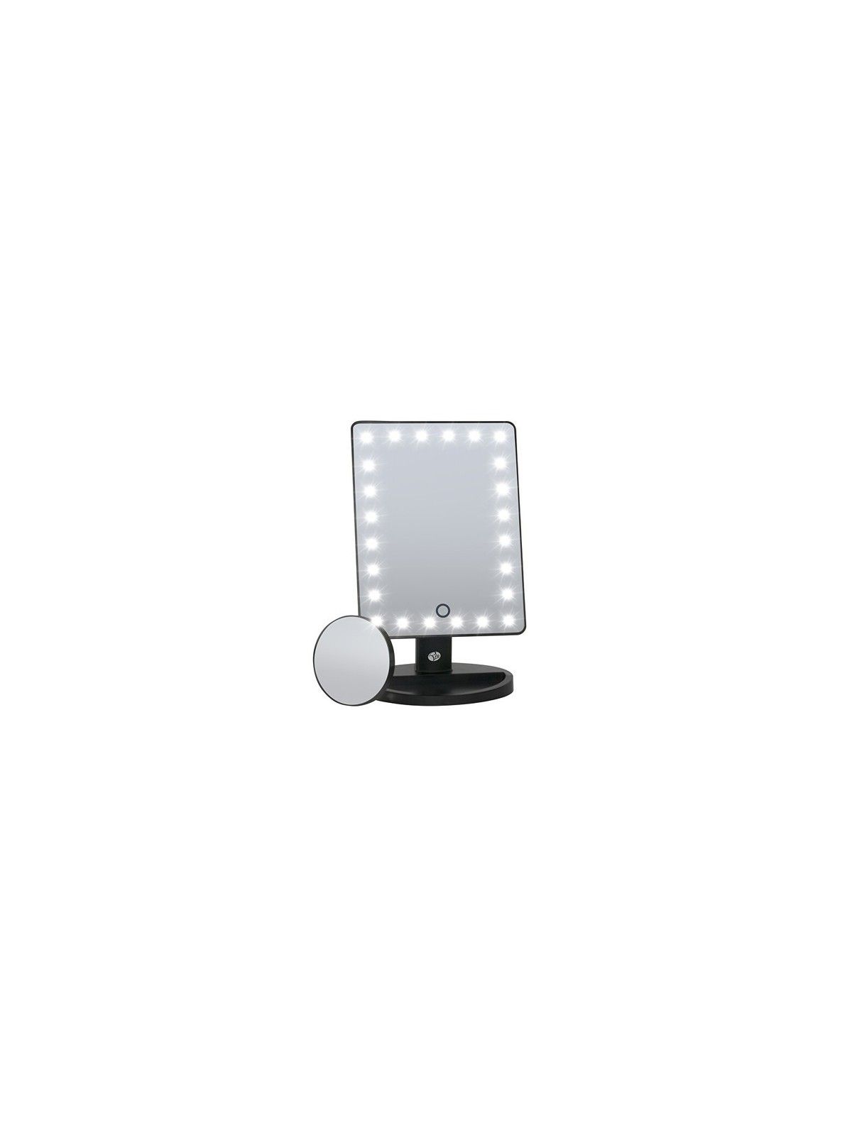 RioBeauty Specchio cosmetico dimmerabile touch a 24 LED donna