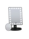 RioBeauty Specchio cosmetico dimmerabile touch a 24 LED donna
