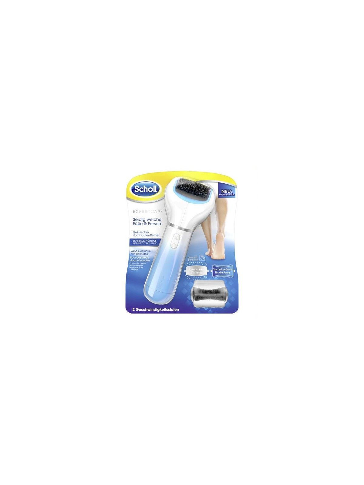 Scholl Velvet Smooth Lima elettrica per piedi e testina rotante