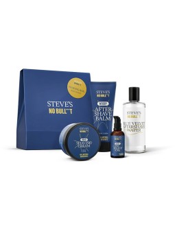 Steves No BullT Scatola da Barba in Velluto Blu Set regalo uomo