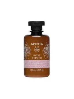 Gel doccia Apivita ROSE PEPPER con rosa 250ml unisex
