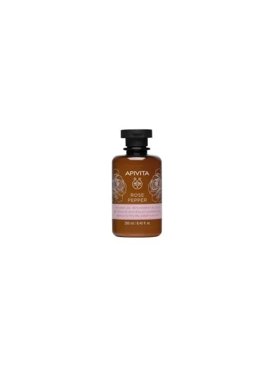 Gel doccia Apivita ROSE PEPPER con rosa 250ml unisex