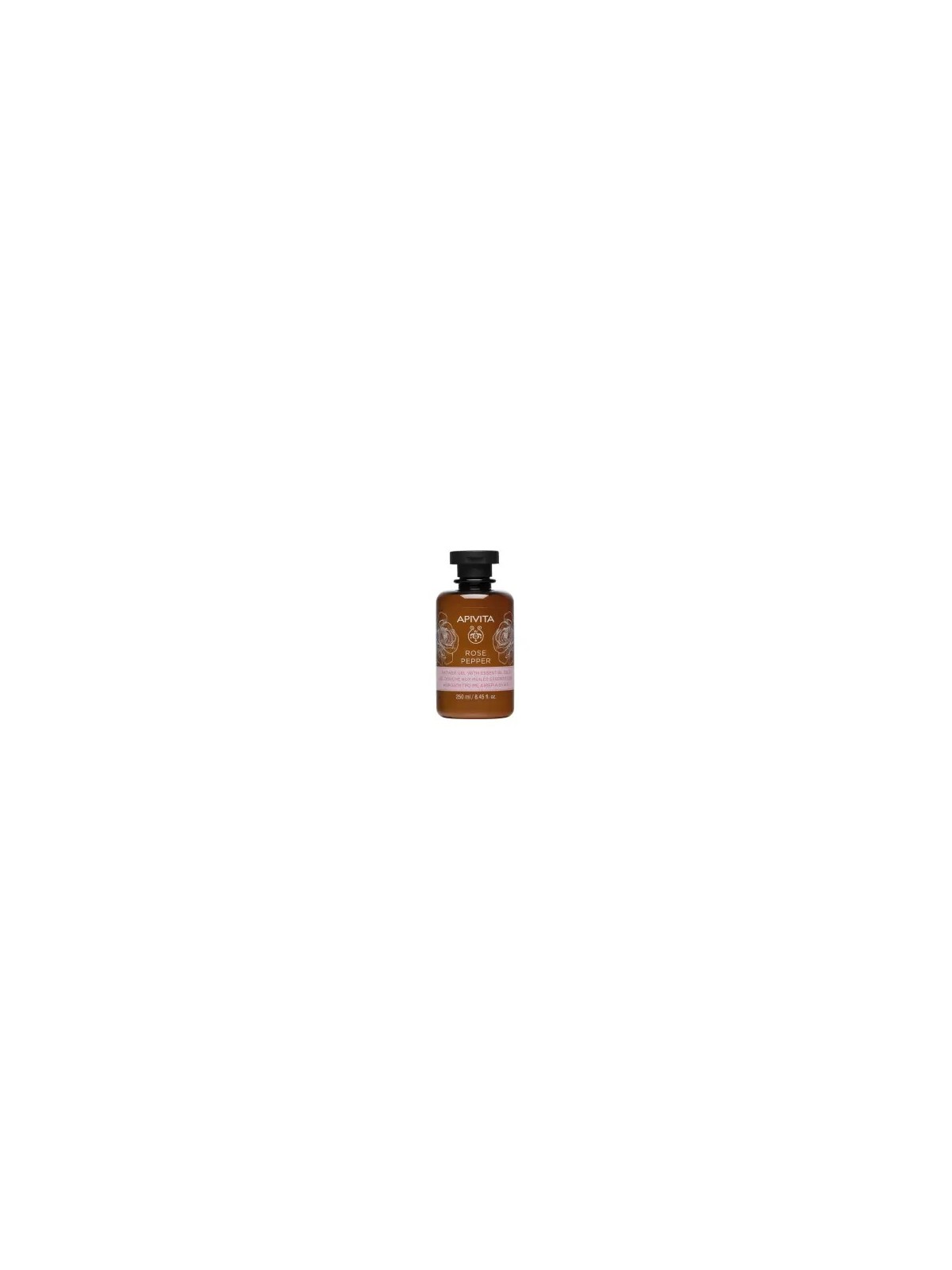 Gel doccia Apivita ROSE PEPPER con rosa 250ml unisex