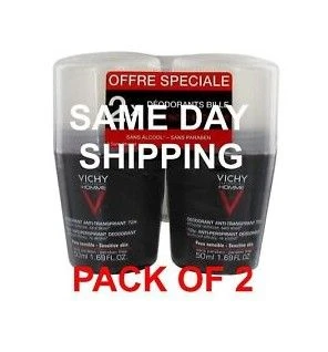 Vichy Homme Roll-On Anti-Transpirant 72H uomo 100ml 2X50