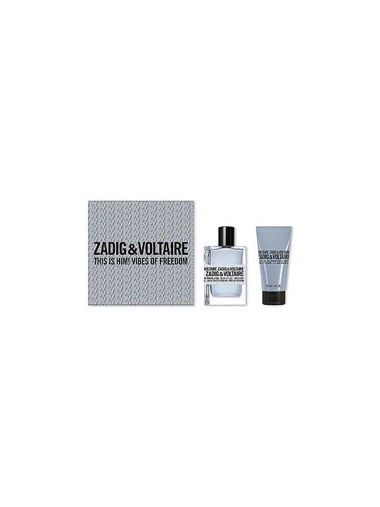 Zadig & Voltaire This is Him! Vibes of Freedom Giftset 100ml eau de toilette Spray 50ml-Shower Gel 50ml