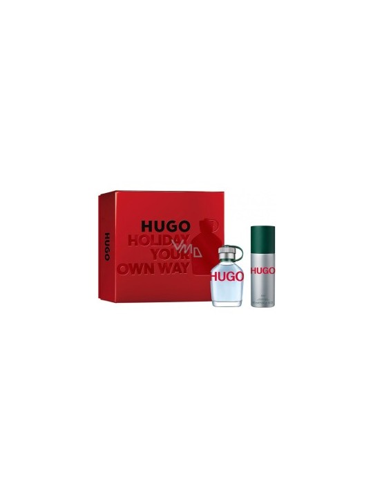Hugo Boss Hugo Man Giftset 225ml eau de toilette Spray 75ml-Deodorant Spray 150ml