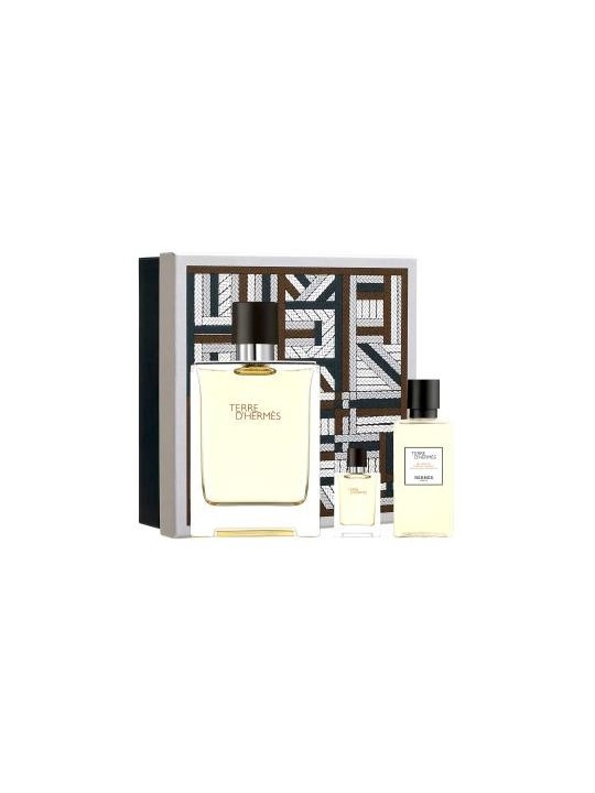 Hermes Terre D'Hermes Giftset 145ml eau de toilette Spray 100ml-eau de toilette Spray 5ml-Shower Gel 40ml