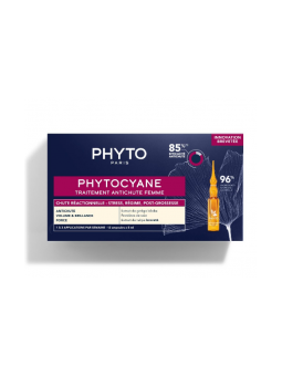 Set Trattamento Phyto Phytocyane Donna - Reattivo 60ml 12x5ml Fiale - Anticaduta