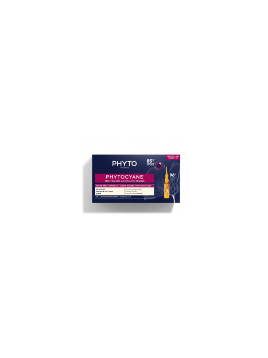 Set Trattamento Phyto Phytocyane Donna - Reattivo 60ml 12x5ml Fiale - Anticaduta