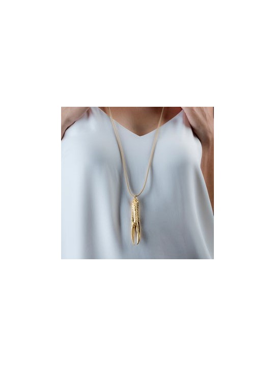 Collana Shabama TUENT COOL BEIGE oro glitter
