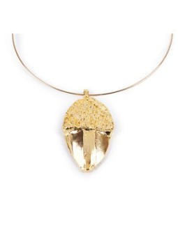 Collana rigida BELLOTA in oro lucido unisex