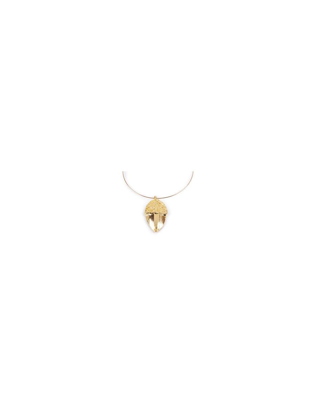 Collana rigida BELLOTA in oro lucido unisex