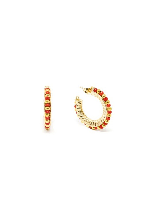 Orecchini Shabama ETHIOPIA RED 2CM oro lucido 1 unit unisex