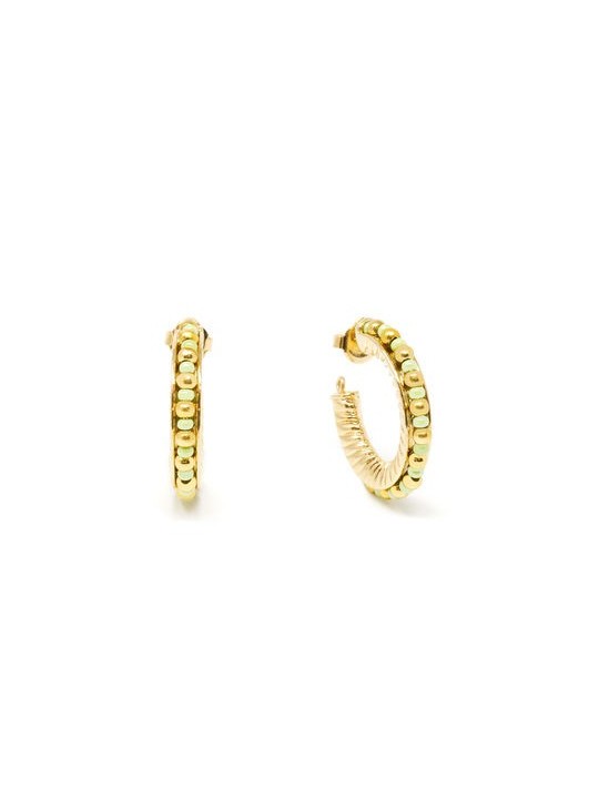 Orecchini Shabama ETIOPIA GREEN 2CM glitter oro 1 unit unisex