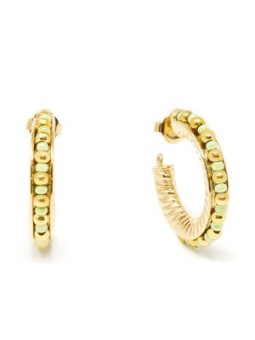 Orecchini Shabama ETHIOPIA GREEN 3CM dorati con brillantini 1 unit unisex