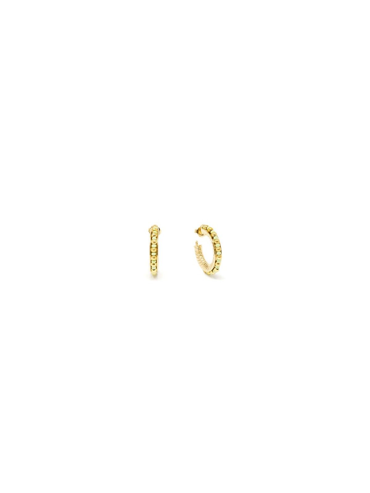Orecchini Shabama ETHIOPIA GREEN 3CM dorati con brillantini 1 unit unisex