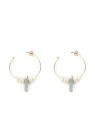 Orecchini Shabama LAO GREEN oro brillante unisex