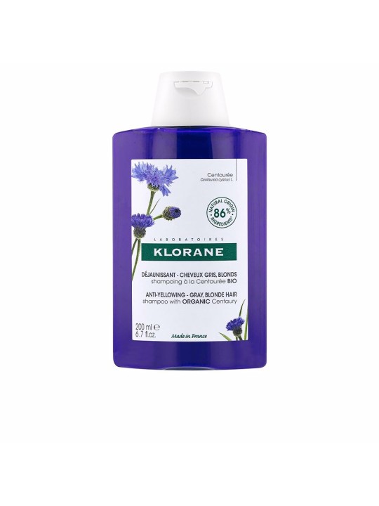 Klorane Anti-Yellowing Shampoo With Centaury 200ml Gray, Blond Hair