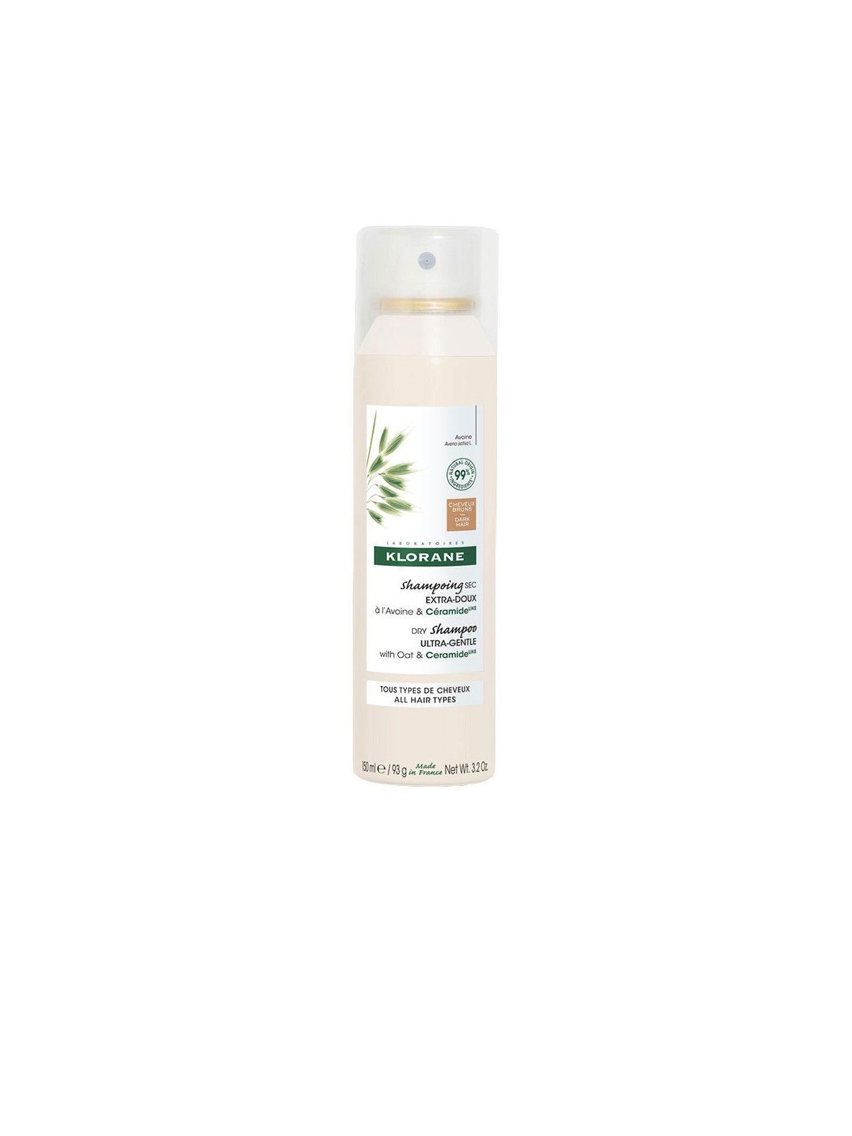 Klorane Dry Shampoo With Oat Milk - Tint 150ml