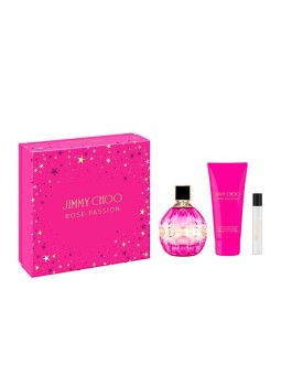 Jimmy Choo Rose Passion Eau De Parfum Spray 100ml Set 3 Pezzi Donna