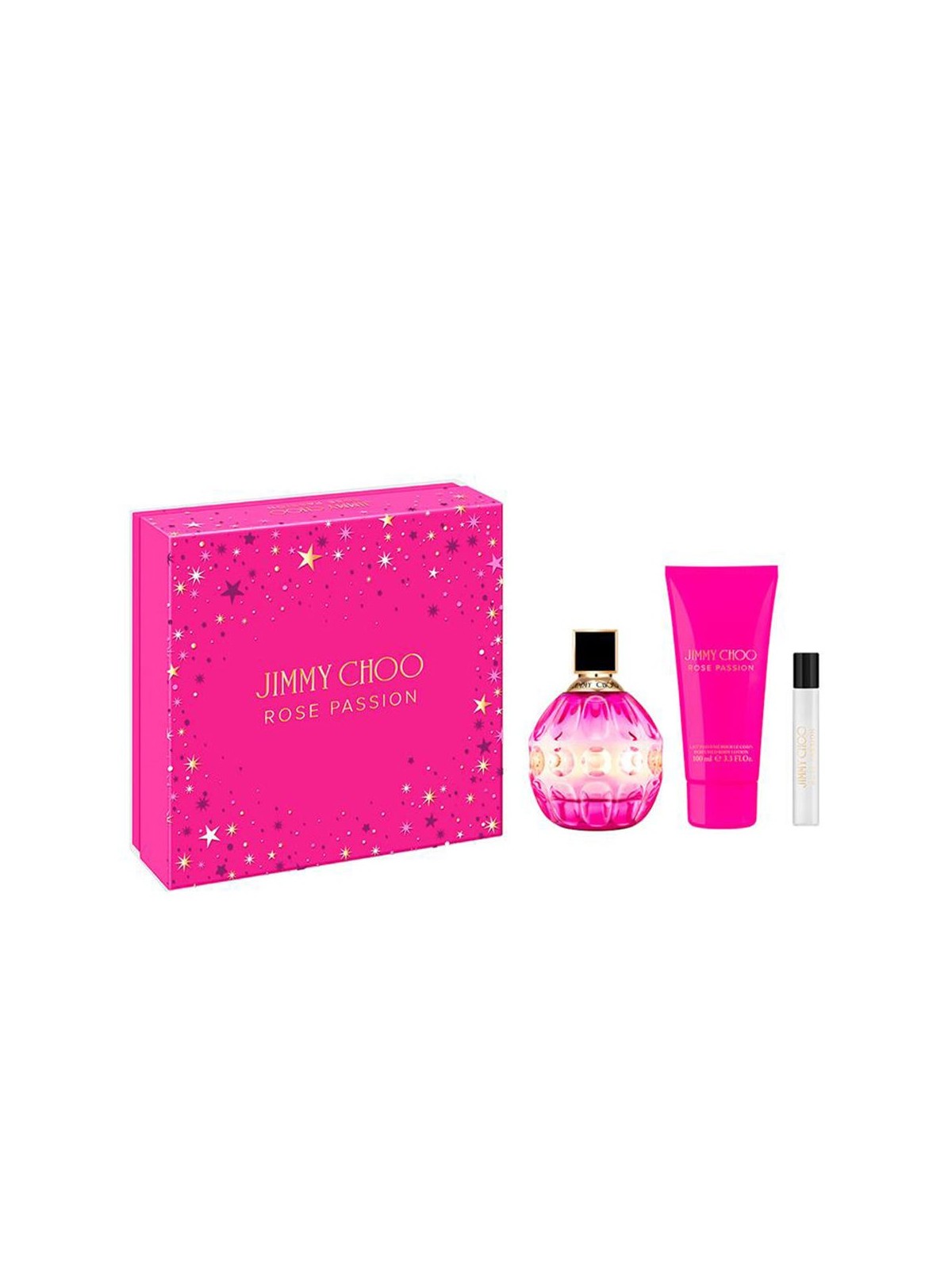 Jimmy Choo Rose Passion Eau De Parfum Spray 100ml Set 3 Pezzi Donna