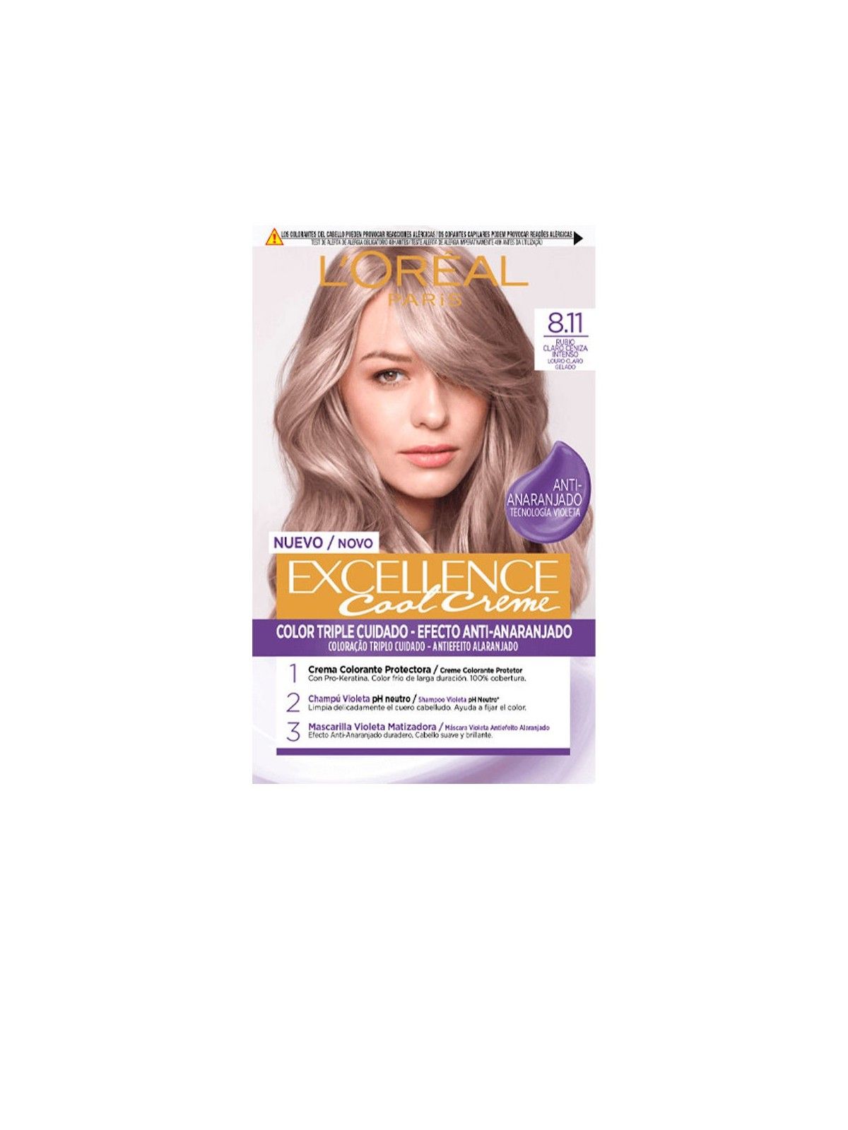 L'Orï¿½ï¿½al Paris EXCELLENCE crema tinta 811 biondo chiaro cenere