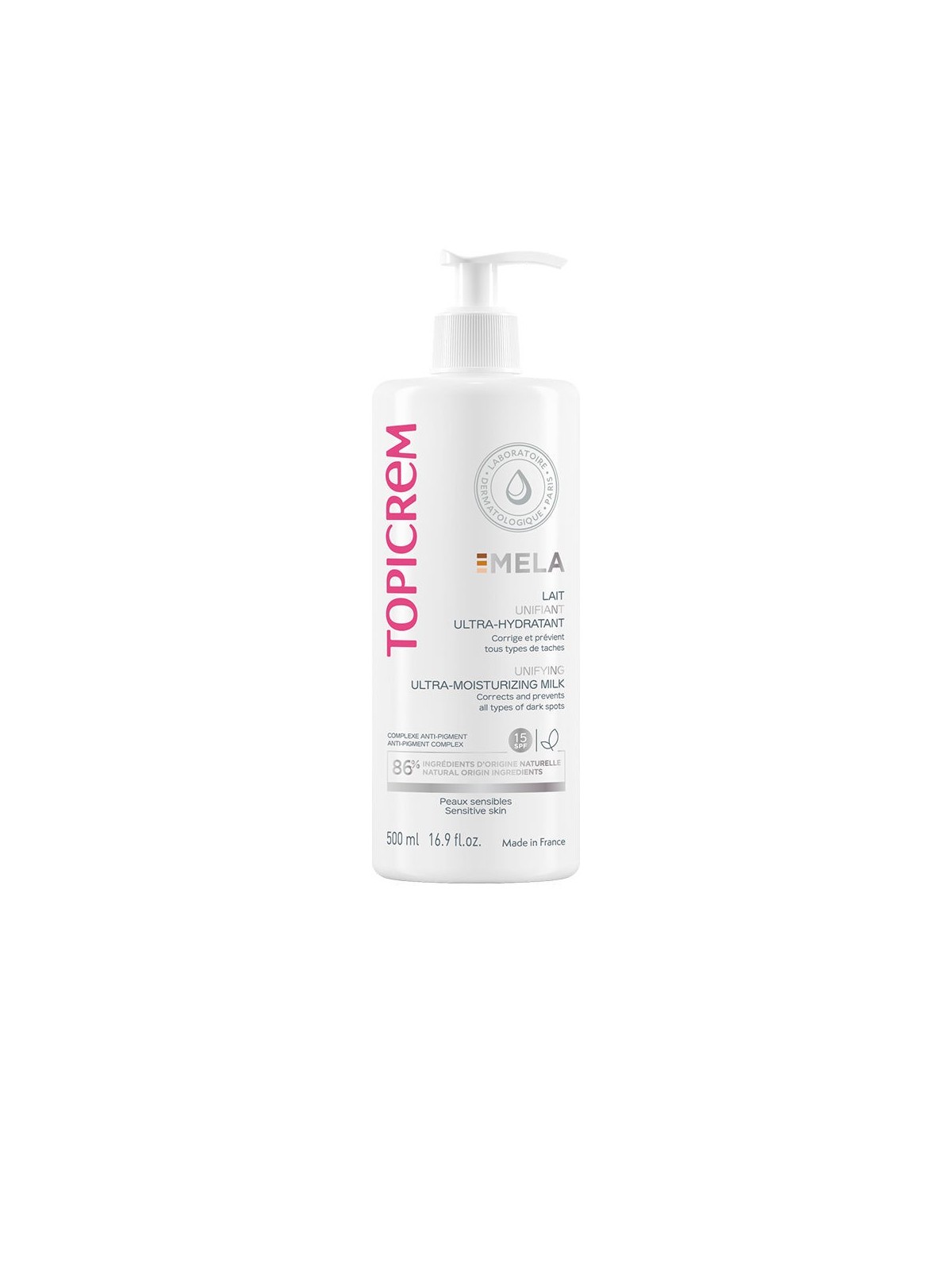 Topicrem MELA Latte Corpo UltraIdratante SPF15 500ml