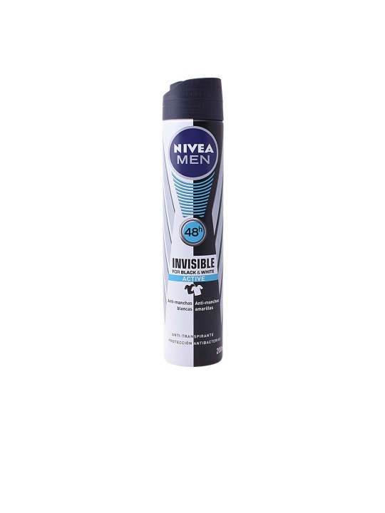 Nivea MEN BLACK and WHITE ACTIVE deodorantspray 200ml uomo