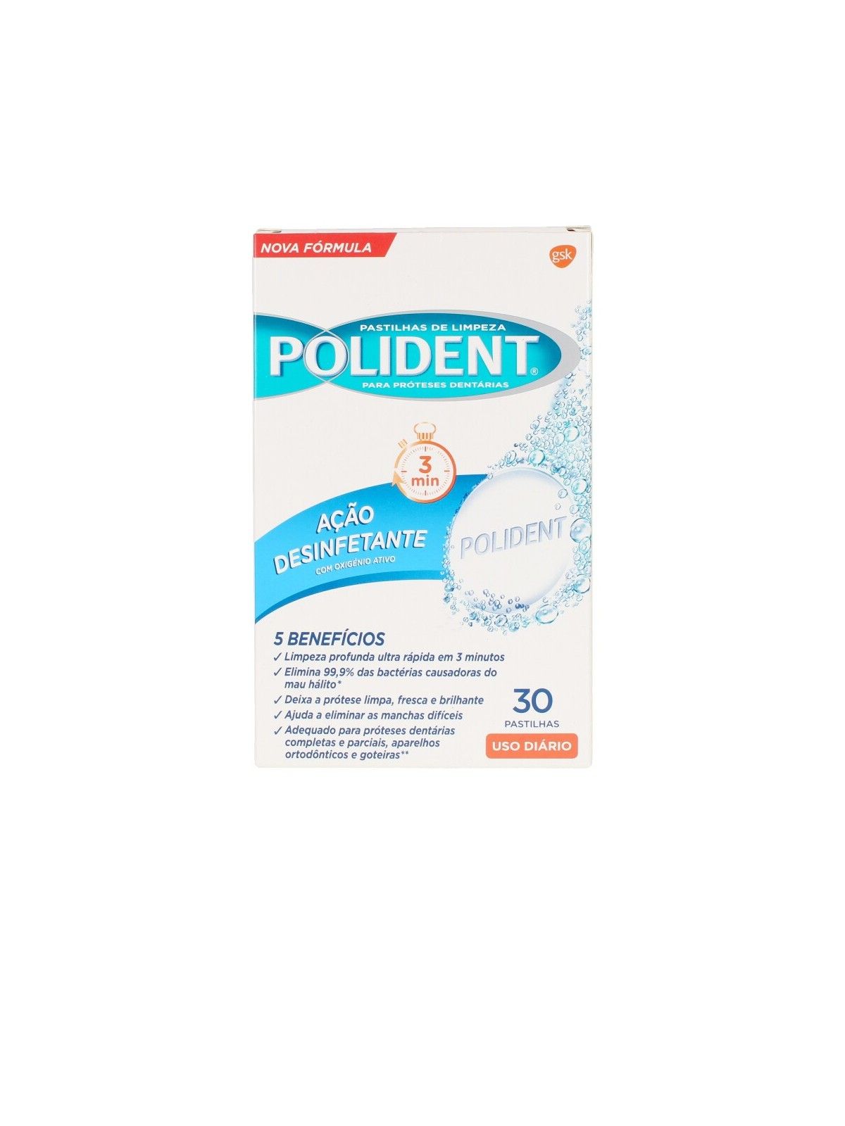 Pastiglie pulenti Polident 30 pz