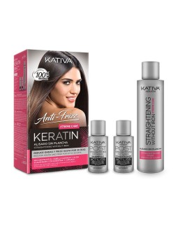 Kativa KERATIN ANTIFRIZZ lisciatura senza piastra xtrem care 30 giorni donna