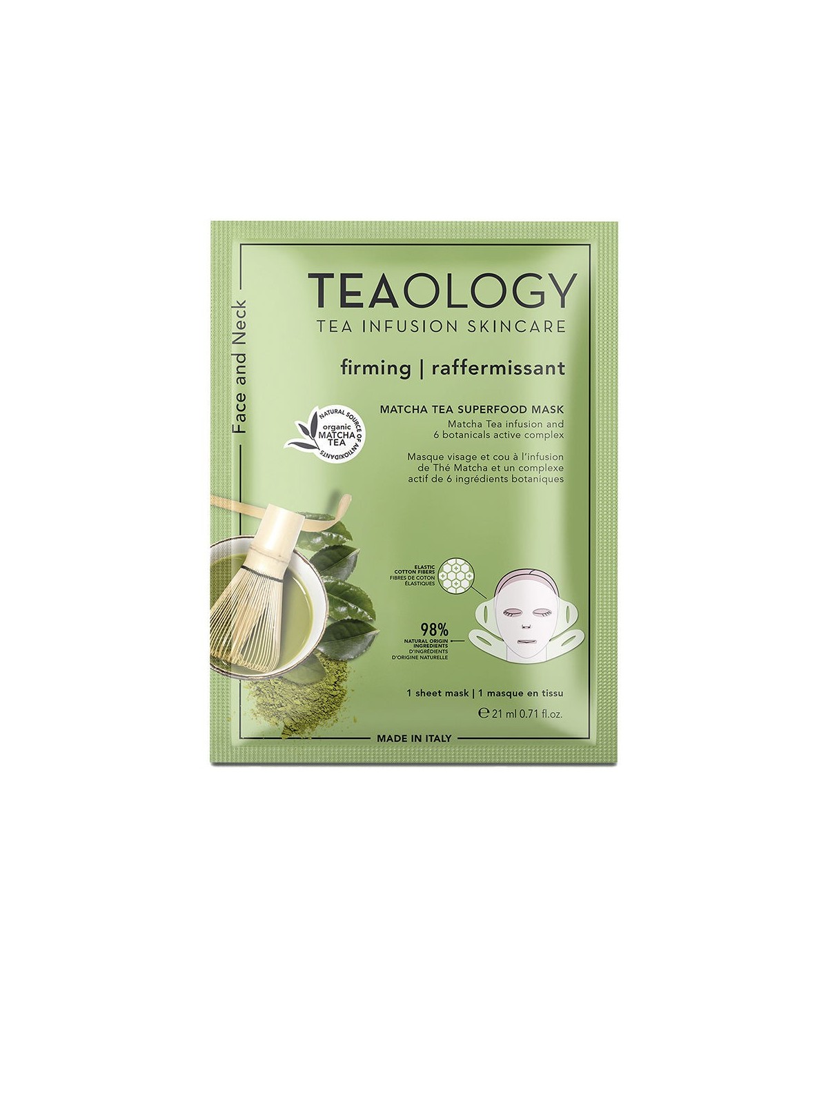 Maschera viso e collo al tï¿½ï¿½ matcha superfood 21ml unisex
