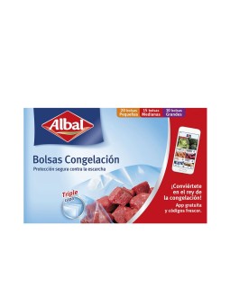 Albal Sacchetti Congelazione 3 Misure Tripla Strato 45 U unisex