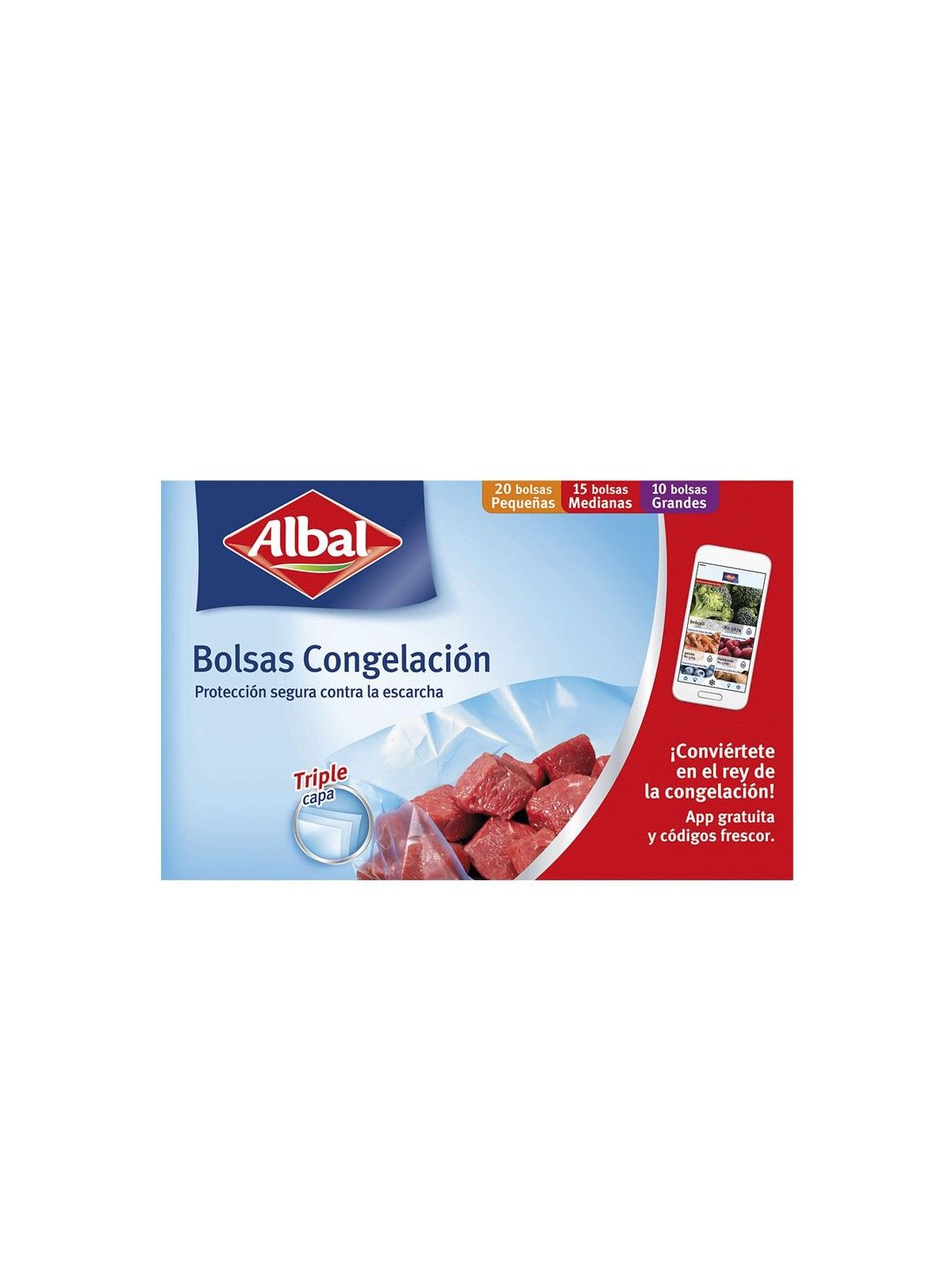 Albal Sacchetti Congelazione 3 Misure Tripla Strato 45 U unisex