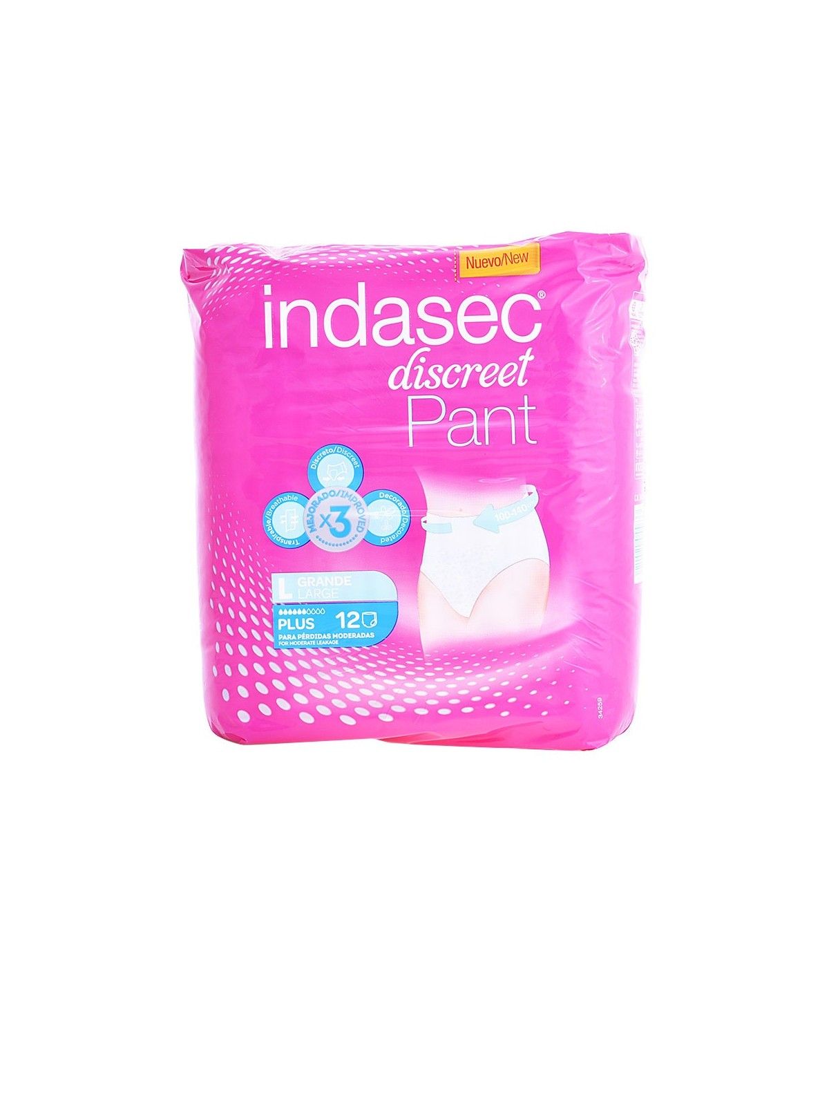 Indasec PANT PLUS taglia grande 12 unit donna
