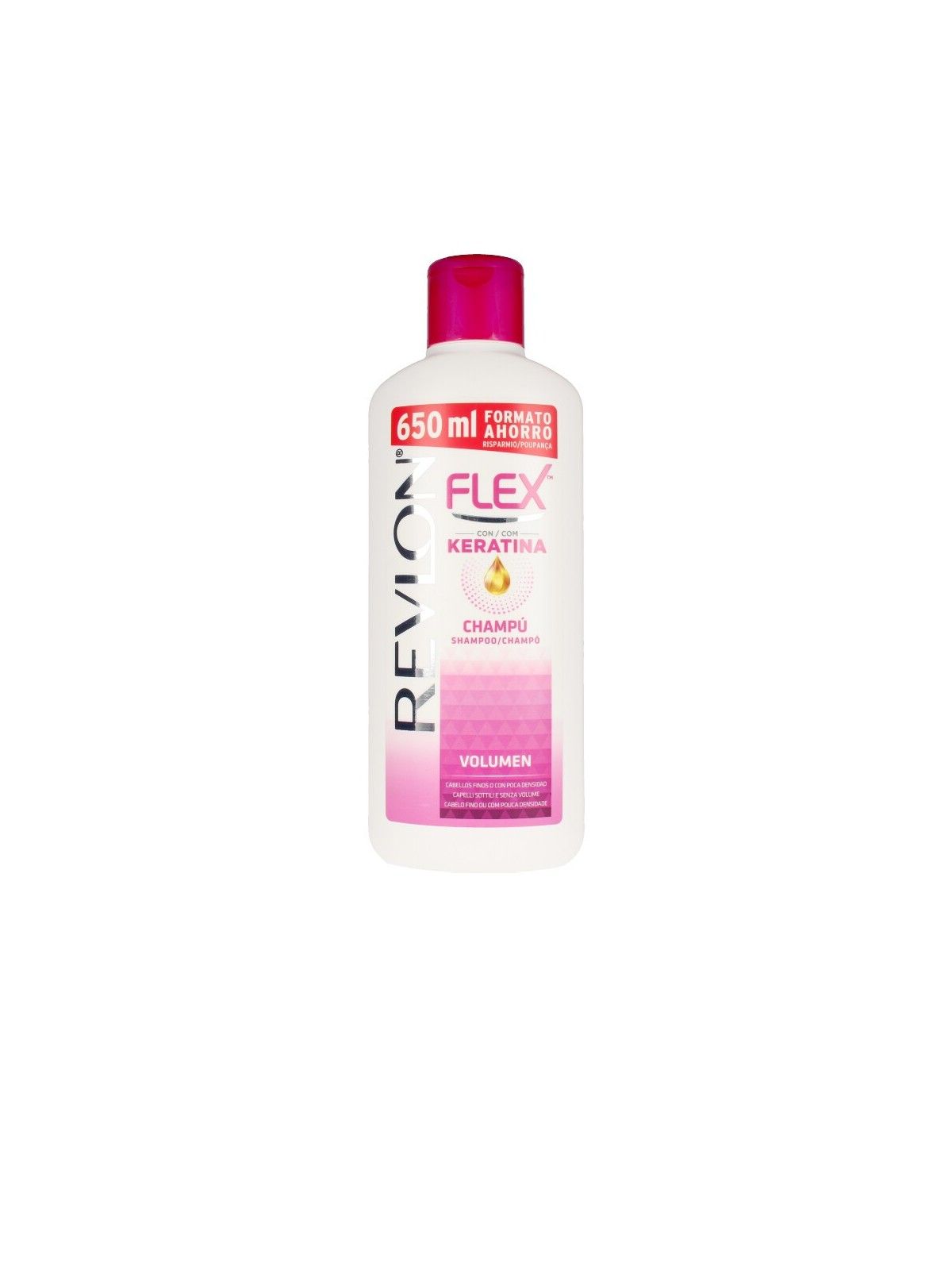 Shampoo Revlon Mass Market FLEX KERATIN volume per capelli sottili 650ml