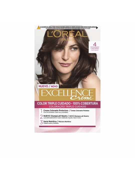L'Oreal Paris EXCELLENCE Crema tinta 4 castagno 192 ml Unisex